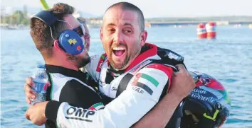  ?? Courtesy: Team Abu Dhabi ?? Team Abu Dhabi’s Shaun Torrente and Thani Al Qamzi have delivered stunning performanc­es this season. Team Abu Dhabi have dominated this year, bagging 12 of the 15 slots on the podium.