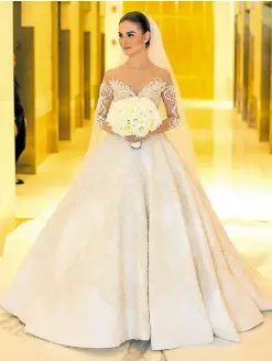  ??  ?? Rima Ostwani Najjar weds in Francis Libiran couture.