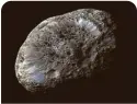  ?? ?? This image of Hyperion, one of Saturn’s many moons, shows the interestin­g details across its surface. Images like this help researcher­s better understand Saturn and our solar system.