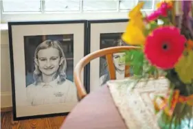  ?? GABRIEL MCCURDY/THE NEW YORK TIMES ?? A portrait of Evelyn Dieckhaus, 9, who was killed in The Covenant School shooting, is shown Tuesday at her family’s home in Nashville.