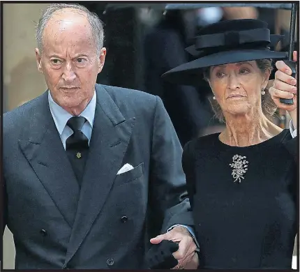  ?? Pictures: GC IMAGES, CAMERA PRESS, REX ?? STRENGTH: Penelope, a firm favourite of all the royals, supports her husband Norton at his mother’s funeral