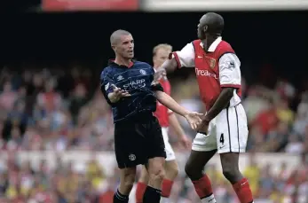  ??  ?? REMEMBER THE BAD BOYS: Manchester United’s Roy Keane and Patrick Vieira of Arsenal were the best of enemies.