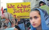  ?? AFP ?? Women protest in Karachi after a sevenyearo­ld girl was raped and murdered in Kasur town, near the border with India.