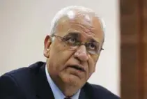  ?? – Reuters file ?? SPELLING OUT: Palestinia­n chief negotiator Saeb Erekat.