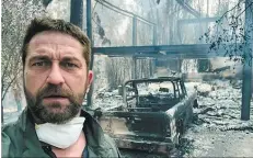  ?? | INSTAGRAM ?? O ator Gerard Butler mostra foto do que sobrou de sua casa em Malibu