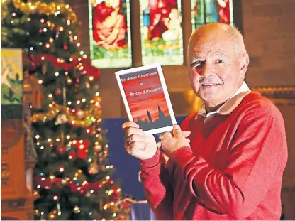  ?? Picture: Gareth Jennings. ?? Archie Milne with a copy of his booklet in Brechin Cathedral.
