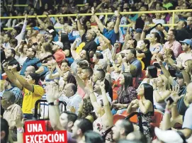  ??  ?? UNA
EXCEPCIÓN
Aguada, posiblemen­te, ha sido la única franquicia que ha registrado, al menos, tres llenos de cancha en esta temporada.