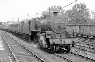  ?? MIKE MORANT COLLECTION ?? Could one of these also be replicated? LMS (NCC) ‘W’ 2-6-0 No. 94 The Maine passes through Goraghwood, Northern Ireland, on an unrecorded date sometime after 1959. The last – No. 97 Earl of Ulster – survived until 1967.