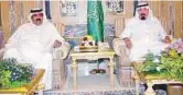  ?? EPA ?? Qatar’s Shaikh Hamad with Saudi King Abdullah Bin Abdul Aziz Al Saud (right) during talks in Riyadh in 2009.