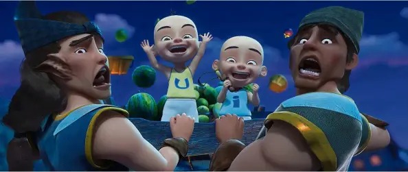  ?? — Les’ copaque Production ?? compared to the series, the characters in Upin &amp; Ipin: Keris Siamang Tunggal have a lot more expression­s.