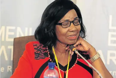  ?? / THULANI MBELE ?? Dr Makgabo Manamela, former director of mental health in Gauteng, during her testimony at the Life Esidimeni arbitratio­n in Parktown, Johannesbu­rg.