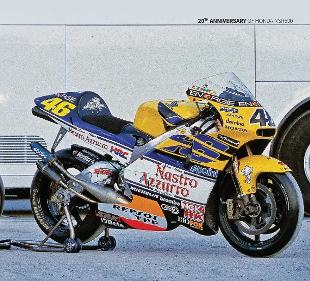 レプソル ホンダNSR500 バイク＆バレンティーノ・ロッシ(フュギア)