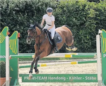  ?? RP-FOTO: G. EVERS ?? Tina Wellessen auf Lillebi vom Club der Pferdefreu­nde Goch.