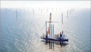  ?? AFP PHOTO/GEMINI WINDPARK ?? Wind turbines at the Gemini windpark, an offshore wind farm in the North Sea.