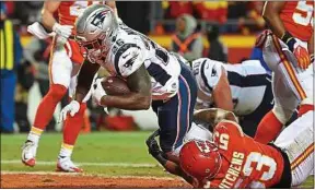  ??  ?? Les New England Patriots de Sony Michel joueront la finale du Superbowl.