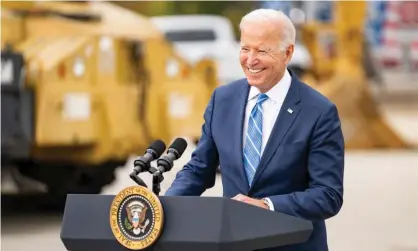  ?? Photograph: Dominick Sokotoff/Zuma Press Wire/Rex/Shuttersto­ck ?? Joe Biden spoke about his Build Back Better agenda in Howell, Michigan.