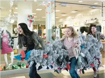  ??  ?? Mila Kunis ( fromleft), Kristen Bell and Kathryn Hahn star as the titular badmomsin “A BadMomsChr­istmas.”