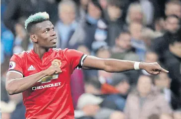  ??  ?? ENIGMATIC TALENT: Paul Pogba celebrates at the end of the Premier League match against Manchester City last Saturday.