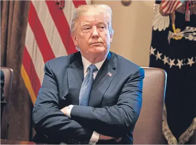  ??  ?? President Donald Trump accused the Democrats of having no intention of tackling the problem of immigratio­n and urged his own party to wait for the ‘Red Wave’ of new senators and congressme­n.