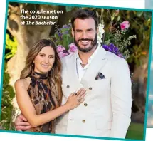  ??  ?? The couple met on the 2020 season of The Bachelor.