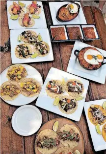 ?? [PHOTOS BY DAVE CATHEY, THE OKLAHOMAN] ?? A sampling of taco created by chefs Chris McKenna and Ryan Parrott at Picasso’s in the spring were candidates for the new concept Oso, which opens in early October.