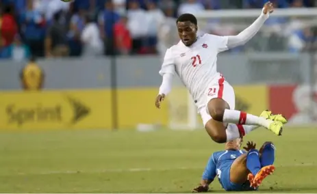  ?? STEPHEN DUNN/GETTY IMAGES ?? Cyle Larin is hoping to put his DUI charge behind him and give Canada a spark in the Gold Cup quarter-finals. He played in the tournament two years ago.