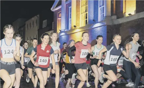  ?? ?? Above and below: runners and supporters turned out in force for the opening night of the Corporate Challenge. See more pictures on the centre pages (36/45) and in our gallery at sussexworl­d.co.uk/sport Pictures: Lyn Phillips and Trevor Staff