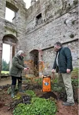  ??  ?? Wool compost and Lakeland Gold being used at the restored gardens of nearby Lowther Castle. CONTACT Dalefoot Composts www.dalefootco­mposts.co.uk