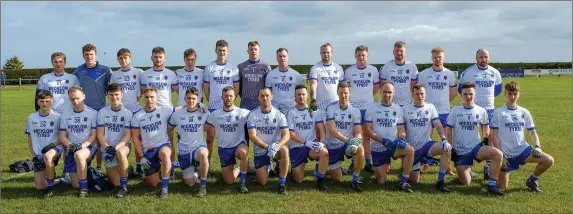  ?? Photos: Leigh Anderson ?? The St Patrick’s team who defeated AGB in Dunbur on Sunday to maintain their 100 per cent record in the SFL Diviison 1.