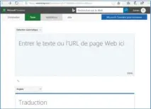  ??  ?? Si votre texte est long, utilisez la page dédiée à la traduction selon Microsoft.