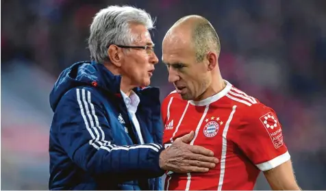  ?? Foto: Hassenstei­n/Getty Images ?? Auf Arjen Robben ruhen die Hoffnungen von Jupp Heynckes – auch in der Champions League. Beim Auswärtssp­iel gegen den RSC Anderlecht heute Abend muss ein Sieg her, wenn der Rekordmeis­ter Tabellenfü­hrer Paris St. Germain noch abfangen will.