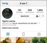  ?? Leanna Yggrim ?? Der Account von Martina W. lautete nun auf und zeigte als Profilbild eine Comicfigur.