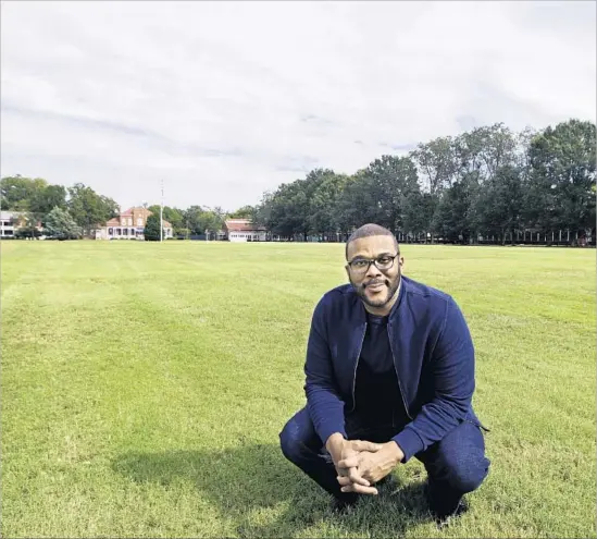  ?? Tami Chappell For The Times ?? ACTOR-PRODUCER-DIRECTOR Tyler Perry is making history with his huge world-class studio on the grounds of Ft. McPherson, a former Army base in Georgia.