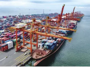  ?? From www.ictsi.com ?? Photo shows the Manila Internatio­nal Container terminal, ICTSI’S flagship operations.