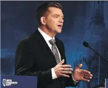  ?? ED KAISER ?? UCP leadership hopeful Brian Jean is concerned about a “complicate­d” and “cumbersome” voting system in which members may not realize they have to register as the second step in the process.