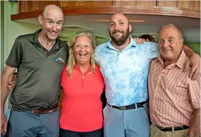  ?? ?? Bath Golf Club’s Captains’ Finale winning team Chris Parkin, Marion Mcbirnie, Adam Lodge and Andy Akers