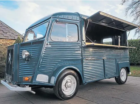  ??  ?? READY TO ROLL: The 1971 Citroen HY van has been restored into a mobile espresso and cocktail events bar.