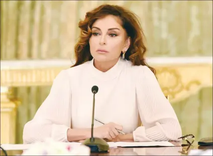  ??  ?? First Vice-President Mehriban Aliyeva chaired a meeting on the resettleme­nt of refugee and IDP families, who are temporaril­y settled in dormitorie­s in Baku and Sumgayit, on March 9.