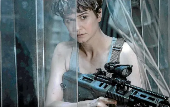  ?? PHOTO: FOX MOVIES ?? Young woman in a singlet? Check. Alien: Covenant follows all the rules of the much-loved movie franchise to date.