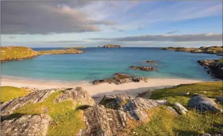  ??  ?? The magnificen­t shoreline of Bosta Beach on the Island of Great Bernera, Lewis, was identified as Scotland’s ultimate hidden gem