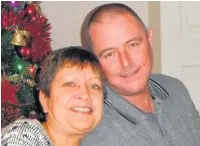  ??  ?? ●●Darren Walmsley, who died in M62 accident on July 4, with wife Noreen.