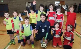  ??  ?? John Russell, Football Developmen­t Officer FAI with futsal participan­ts.