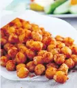  ??  ?? Roasted chickpeas provide a hit of protein to stave off mid-day slumps.