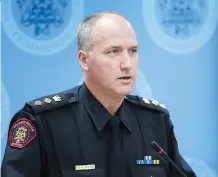  ?? GAVIN YOUNG ?? Calgary police Chief Steve Barlow, in Ottawa on Tuesday to speak before the Standing Committee on Health, said “nighttime break and enters” are “through the roof” in part because of meth-inspired thefts.