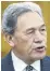  ??  ?? Winston Peters