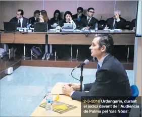  ?? EFE / CATI CLADERA ?? 2-3-2016 Urdangarin, durant el judici davant de l’Audiència de Palma pel ‘cas Nóos’.