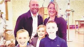  ?? ?? Dad Eric King and sons Liam, 11 (left), and Patrick, 8 (center), died Saturday when their Quakertown home burned down. Mom Kristen and son Brady survived.