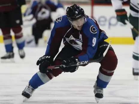  ?? DAVID ZALUBOWSKI/THE ASSOCIATED PRESS ?? It would be surprising if Colorado GM Joe Sakic got full value for Matt Duchene, the unhappy forward who reported to camp “to honour my contract.”