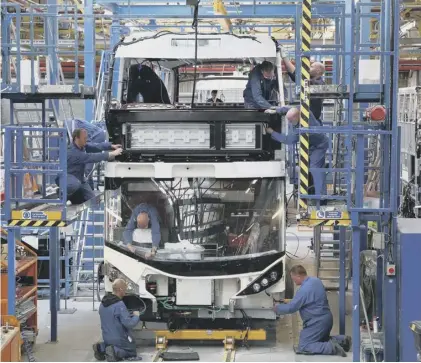  ??  ?? 0 Scottish bus firm Alexander Dennis Limited of Falkirk is building a new generation of electric vehicles