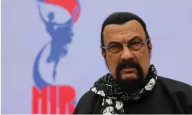  ?? Moscow. Photograph: Evgenia Novozhenin­a/Reuters ?? The US actor Steven Seagal at the congress of the Internatio­nal Russophile Movement in